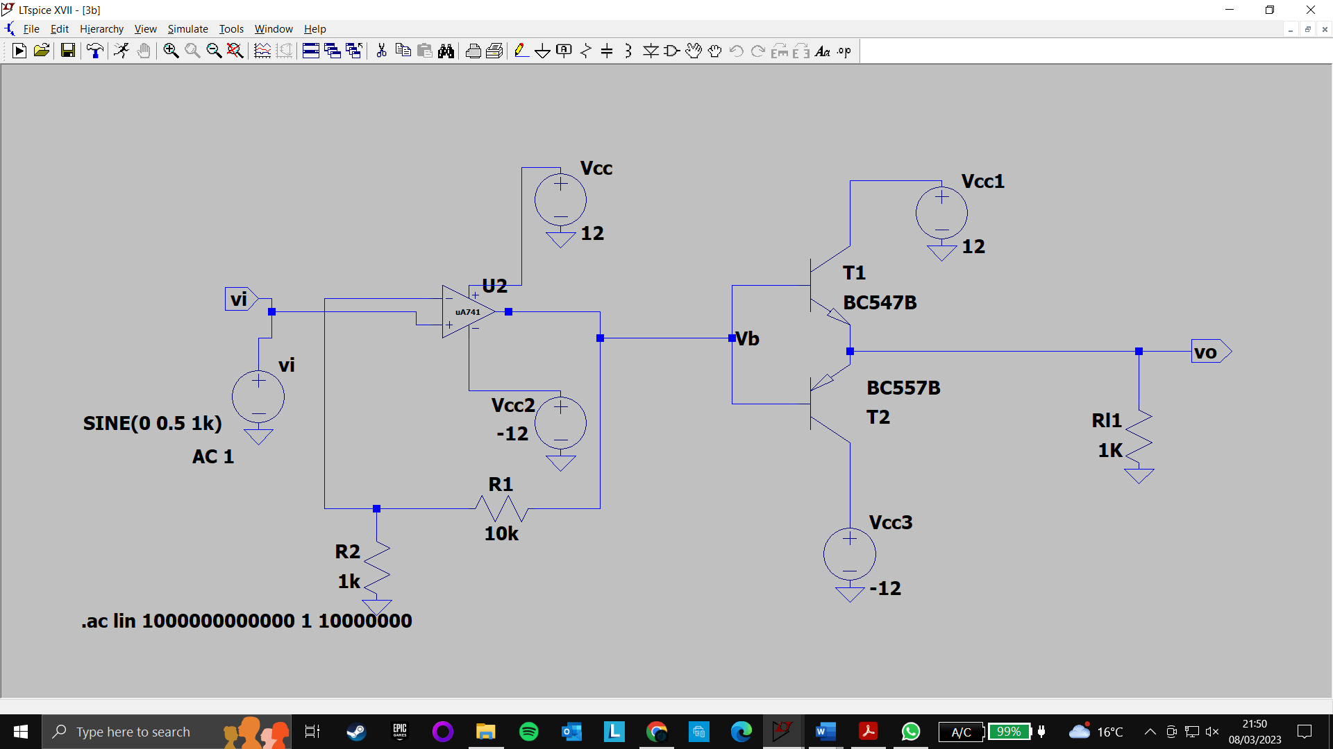 ltspice how to find input impedance in AC analysis Electrical
