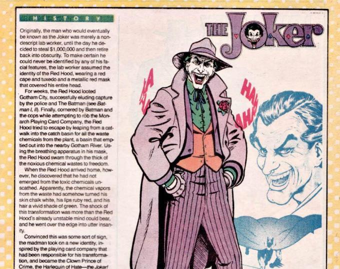 dc What chemicals did The Joker fall into? Science Fiction