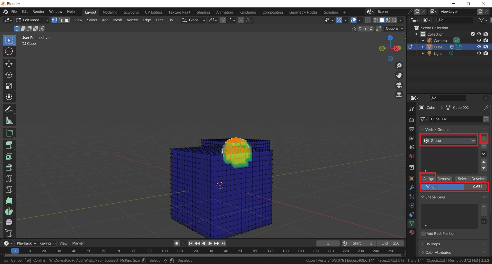 vertex groups Only weight paint on visible vertices Blender Stack