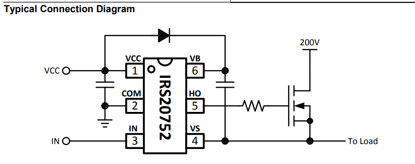 mosfet - High-side gate driver application schematic - Electrical