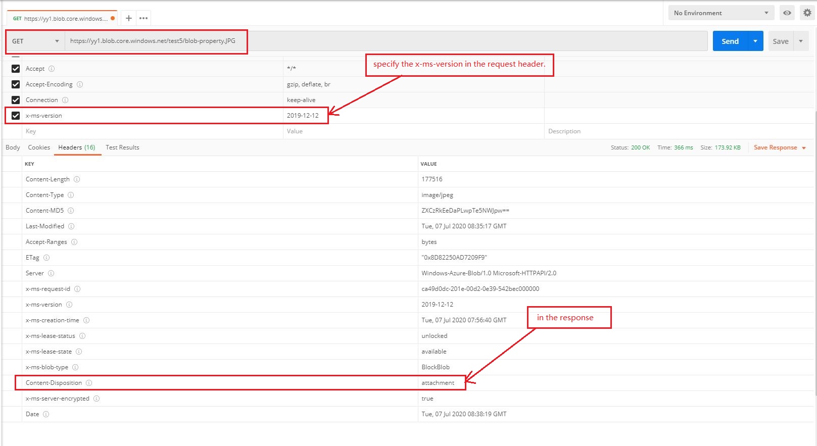 How can I set `ContentDisposition attachment` header in azure blob storage? Stack Overflow