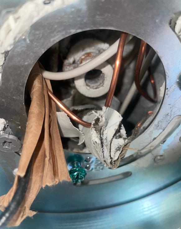 light fixture - Is it safe to connect house wiring with duct tape