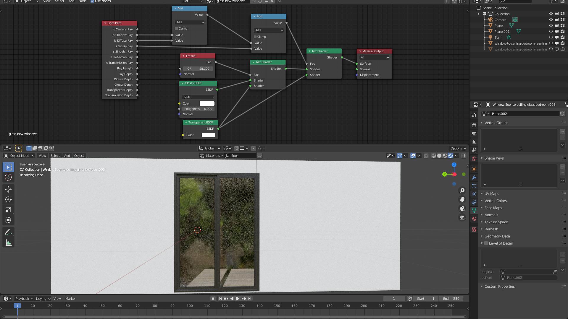 shaders Architectural Window Glass White or Black circle in IOR