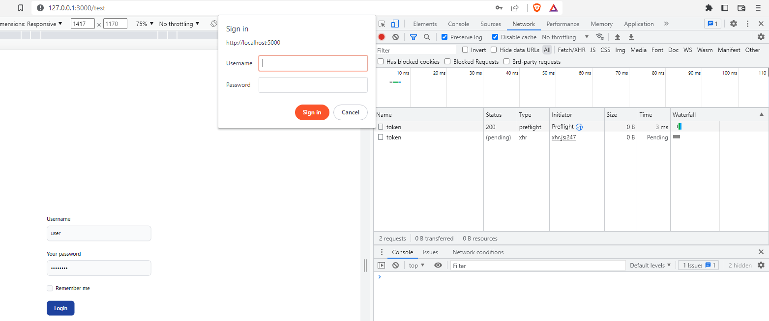 vue.js CORS problem with Vue3/Axios login into Flask backend Stack