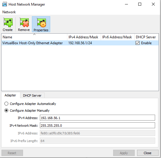 networking VirtualBox host only adapter interface doesn't get an IP
