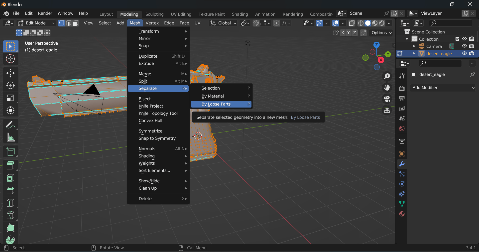 Can't texture paint after seperating model Blender Stack Exchange