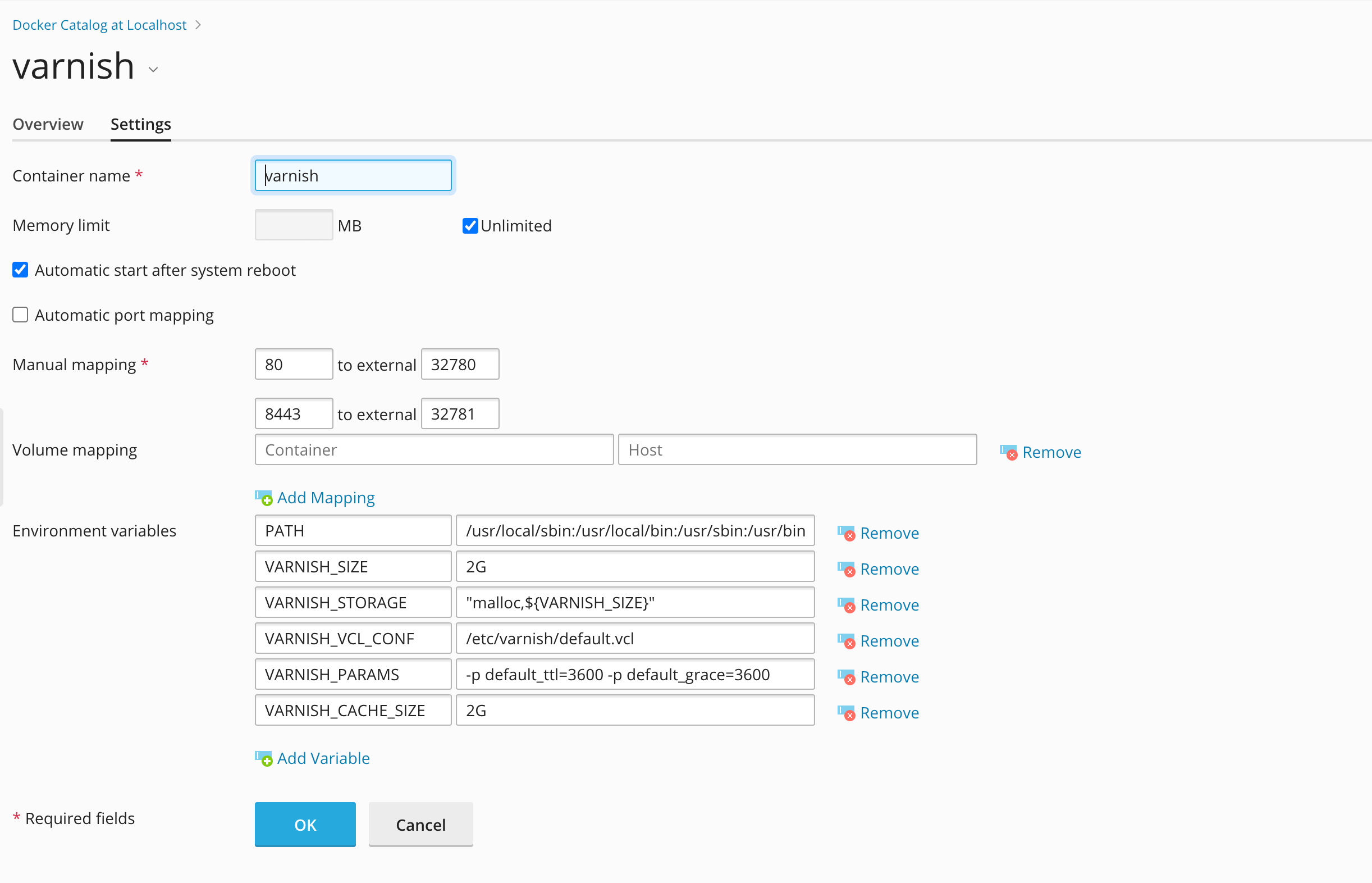 apache http server Error 503 Backend fetch failed Varnish Docker