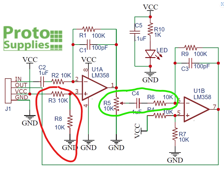 operational amplifier - Analyzing an LM358 module circuit - Electrical
