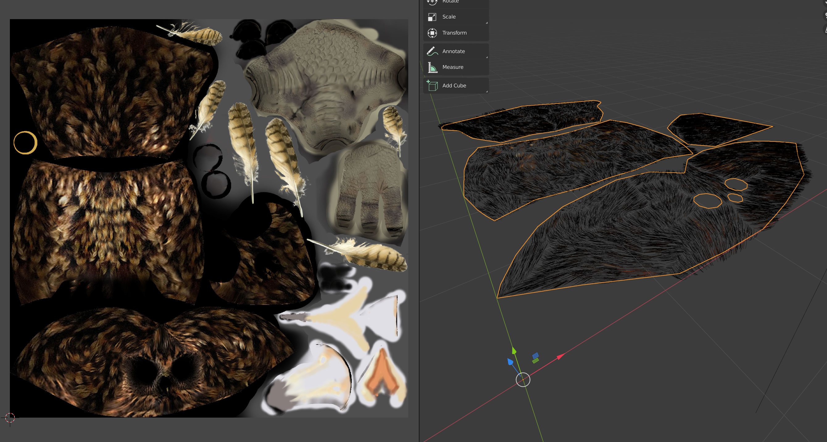 cycles render engine Bake hair particle system to textured lowpoly
