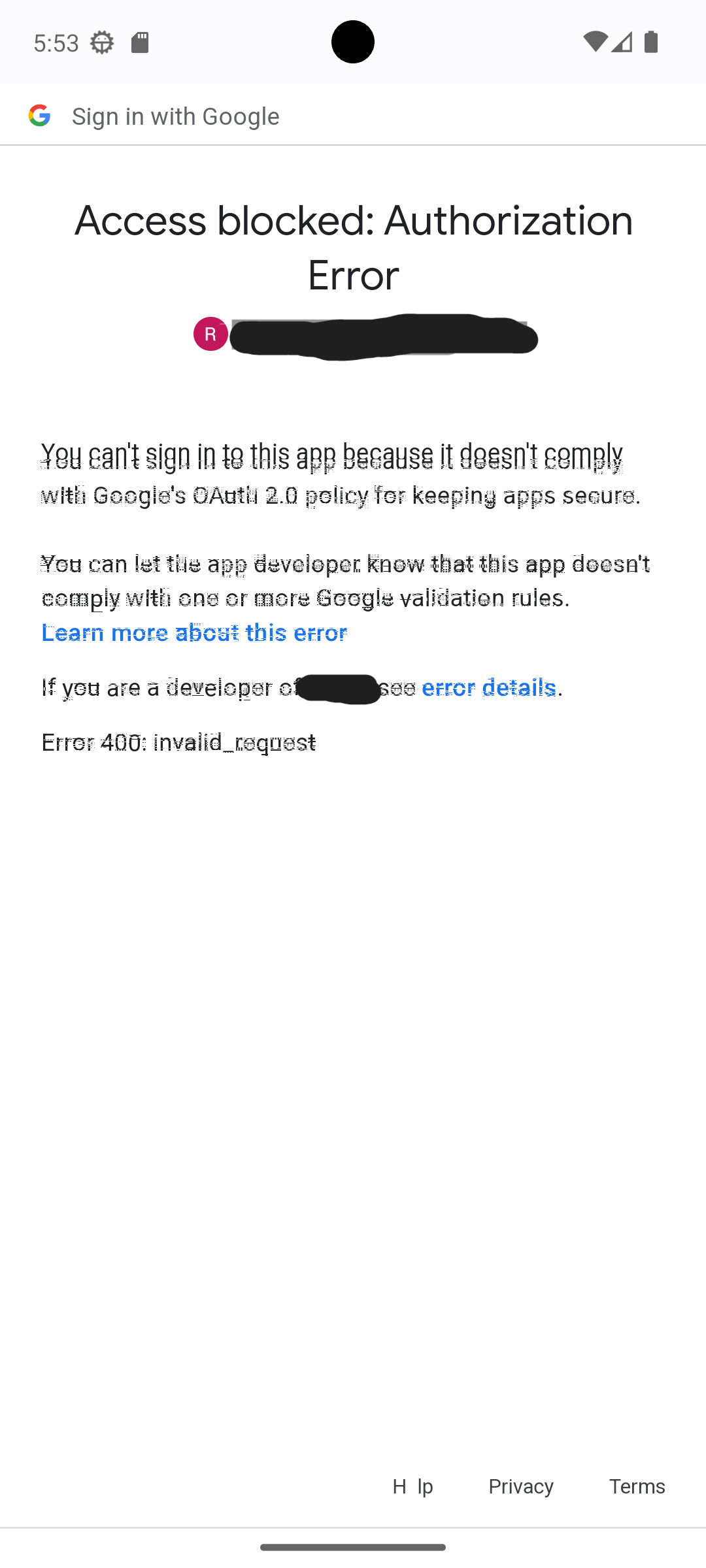 Access blocked Authorization Error Google Auth Supabase Flutter
