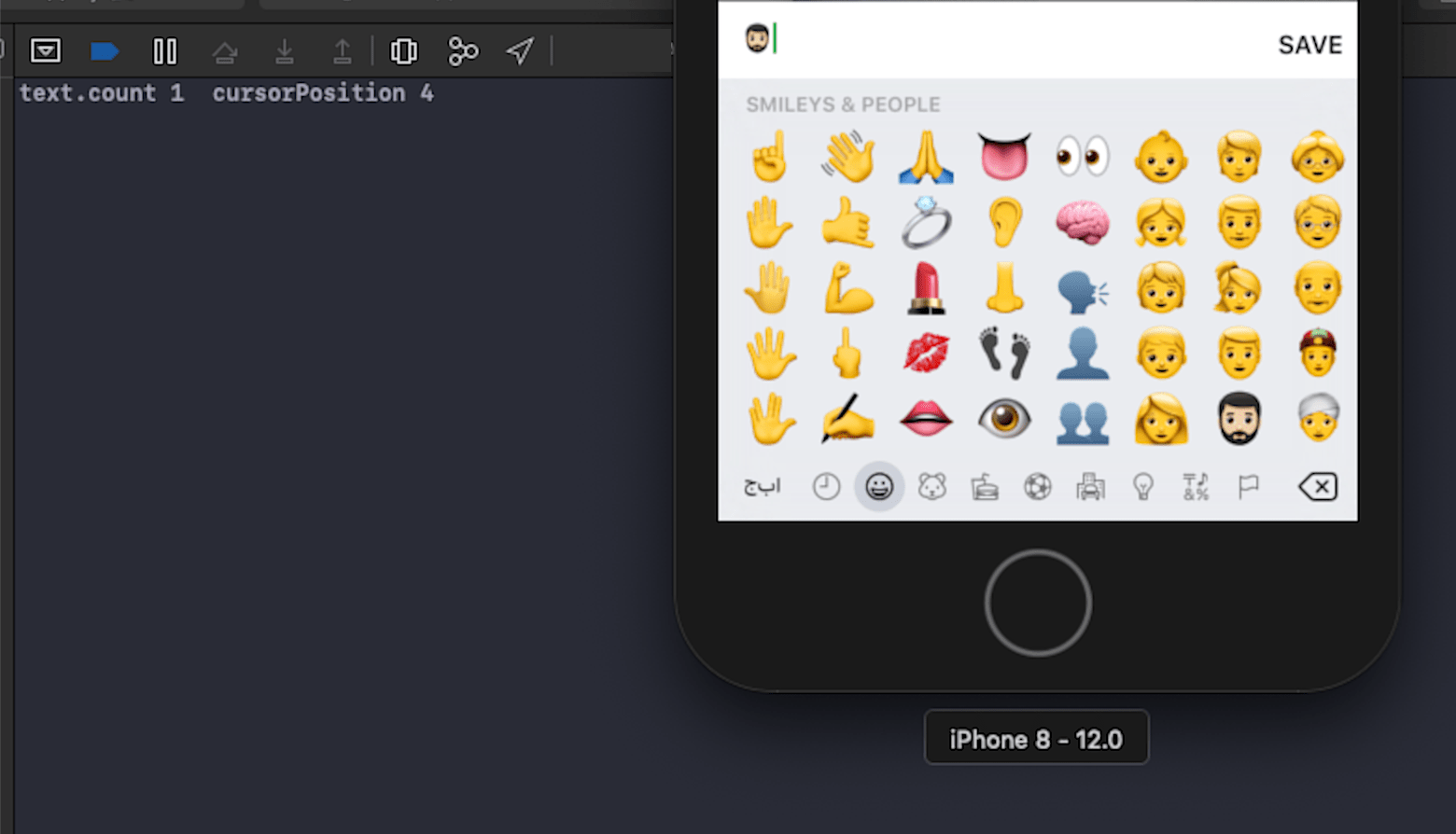 xcode Detecting Cursor position in UITextView that contains emojis