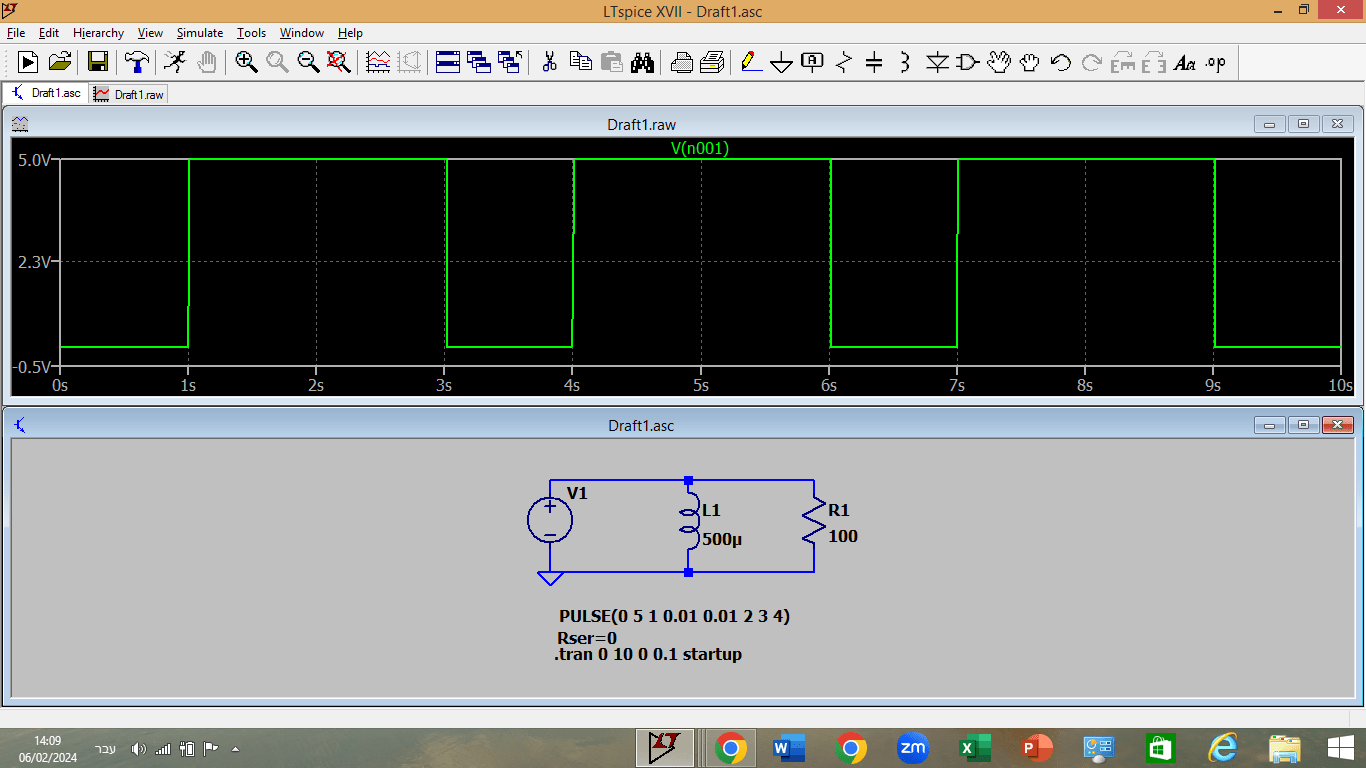 ltspice Coil current discharge on a resistor in a simple circuit