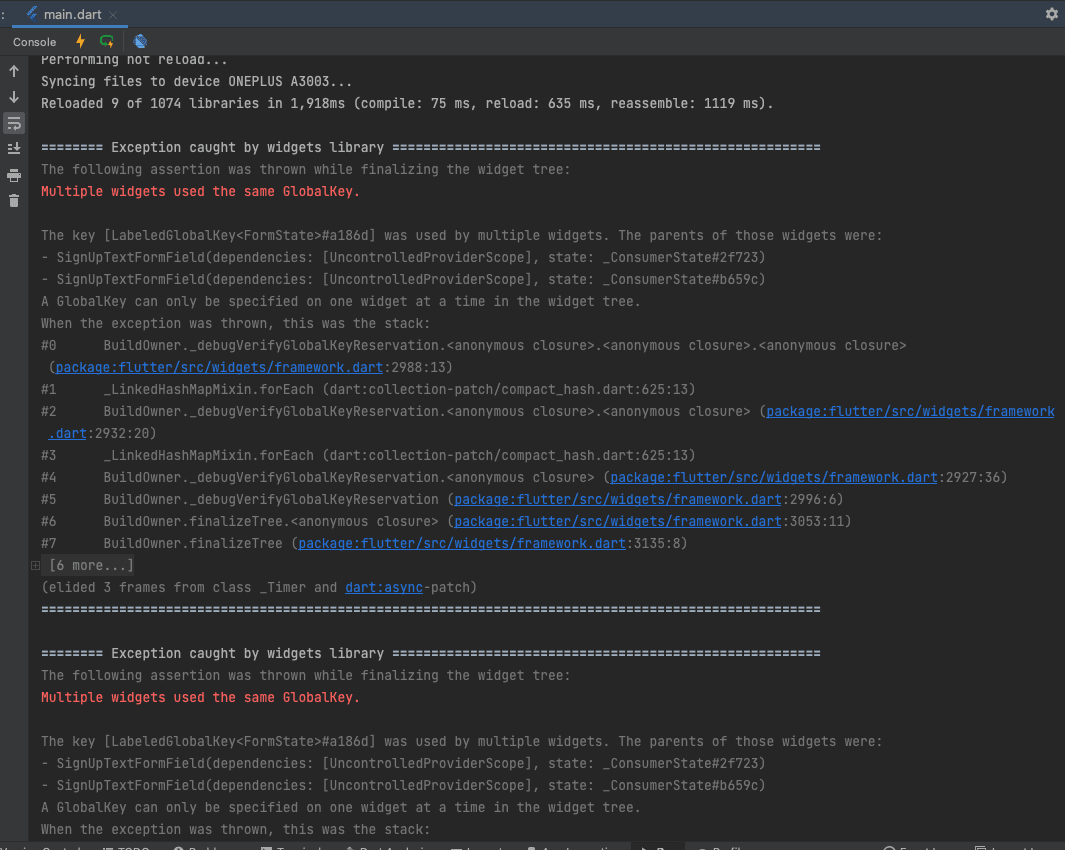 validation Flutter riverpod in Multiple widgets used the same