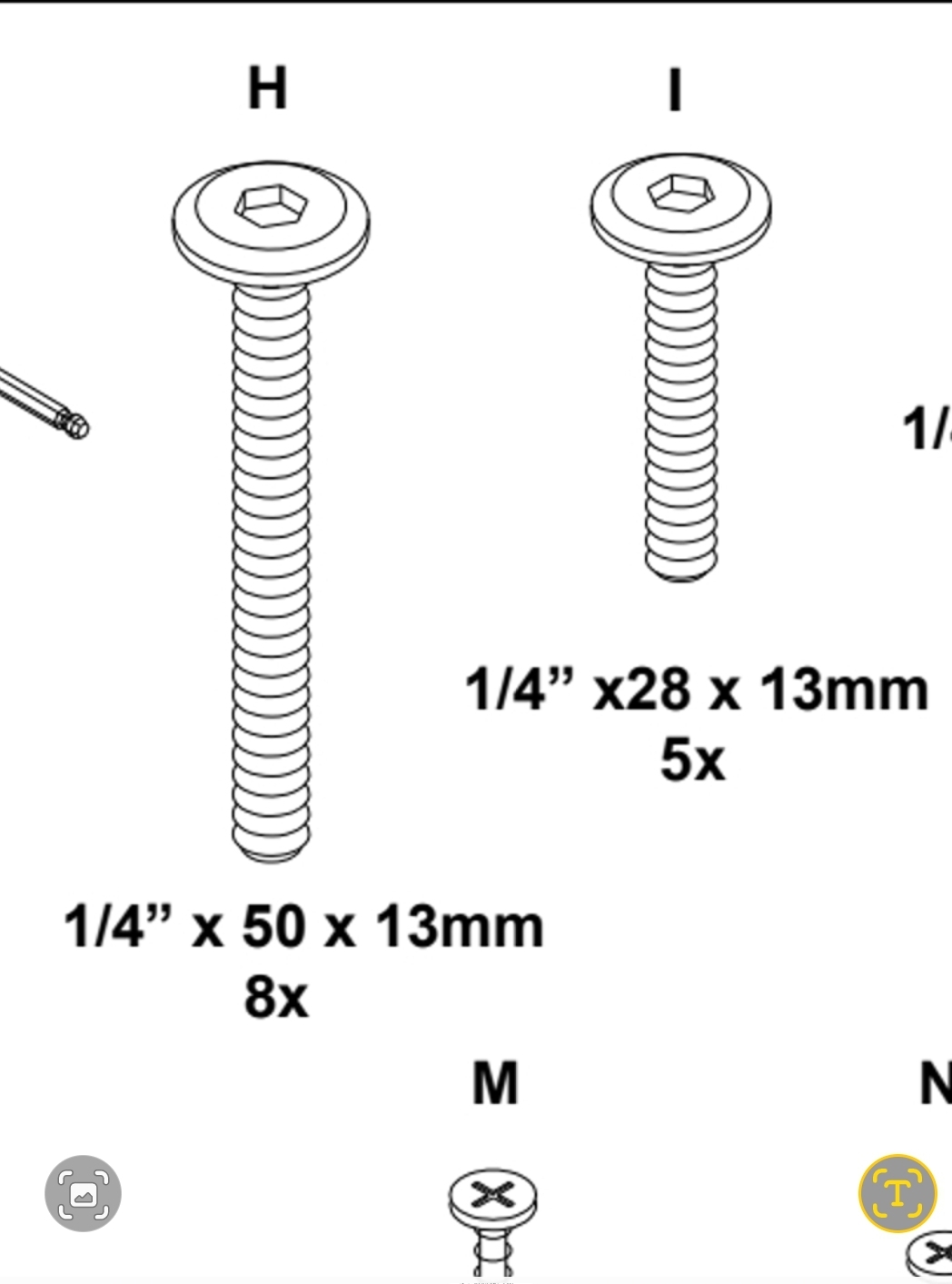 How can I match screws with both fractional and metric descriptions