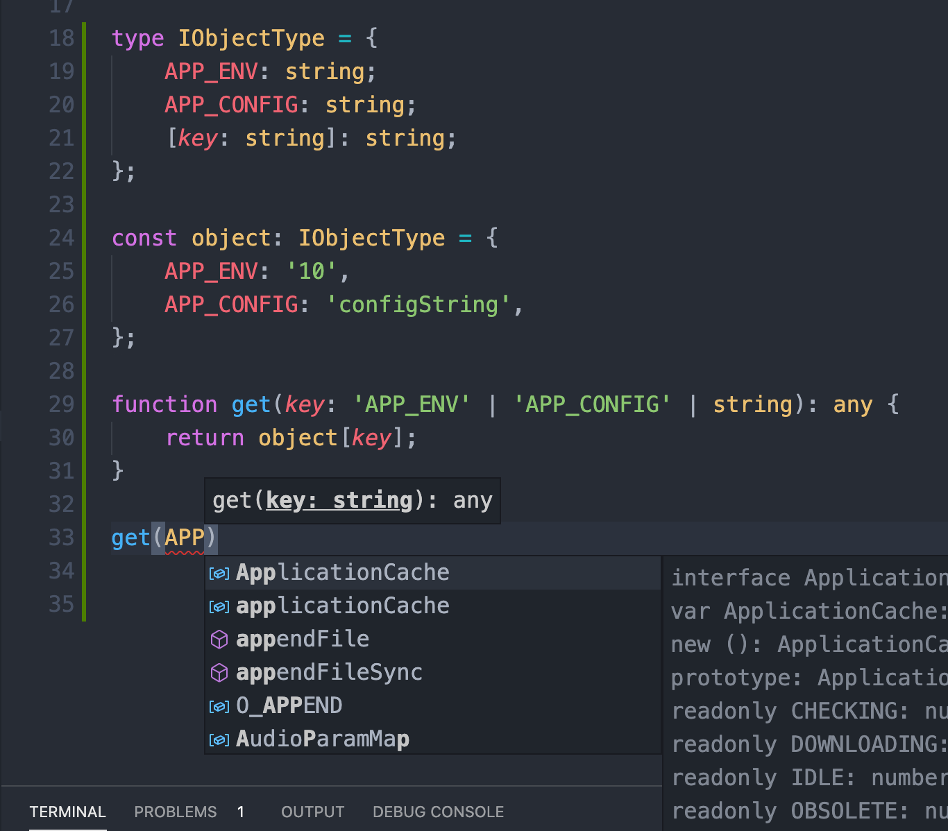 How to type hint specific constant string in TypeScript? Stack Overflow
