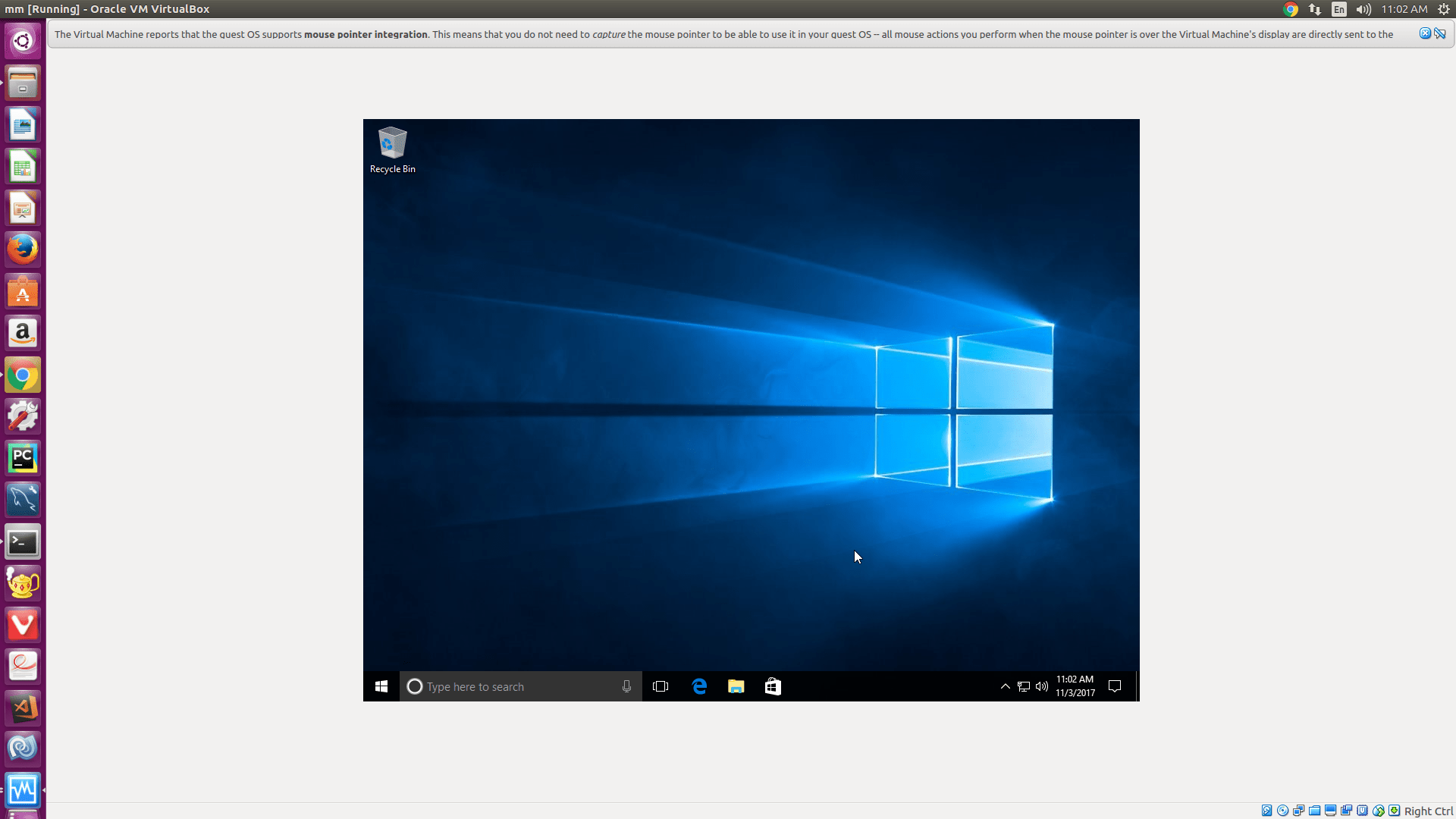 virtualbox Device menu does not show up on my Virtual Windows10 Ask