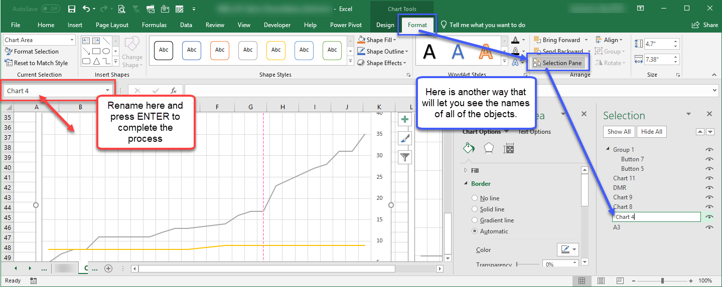 Chart Name in Excel 2016 - Stack Overflow