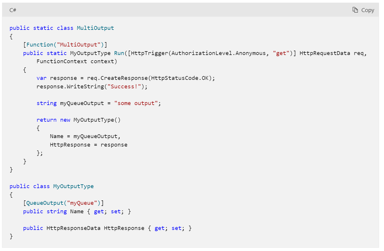 Azure Function Isolated with QueueOutput and InitialVisibilityDelay