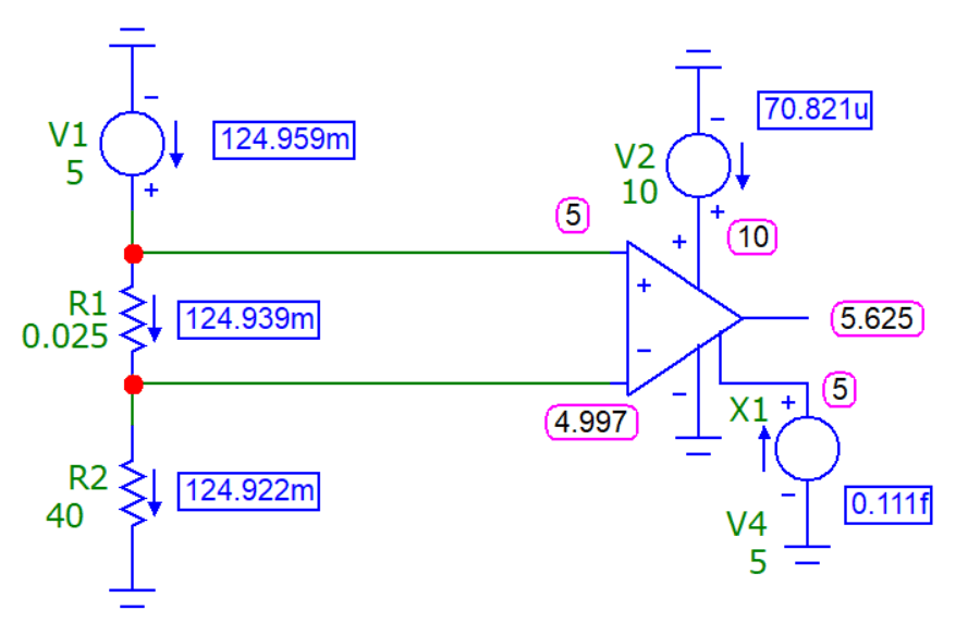 simulation Current Sense Amplifier Error when using negative voltage