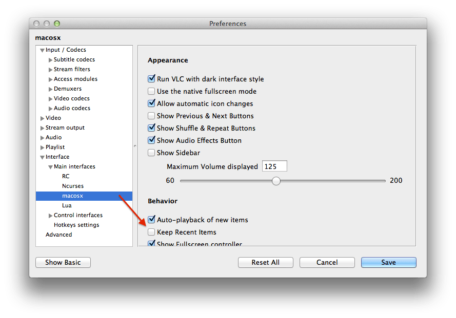 Does VLC media player store the files or its history in a hidden