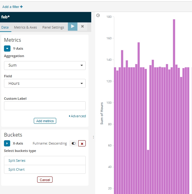 elasticsearch How to filter the aggregation results in Kibana