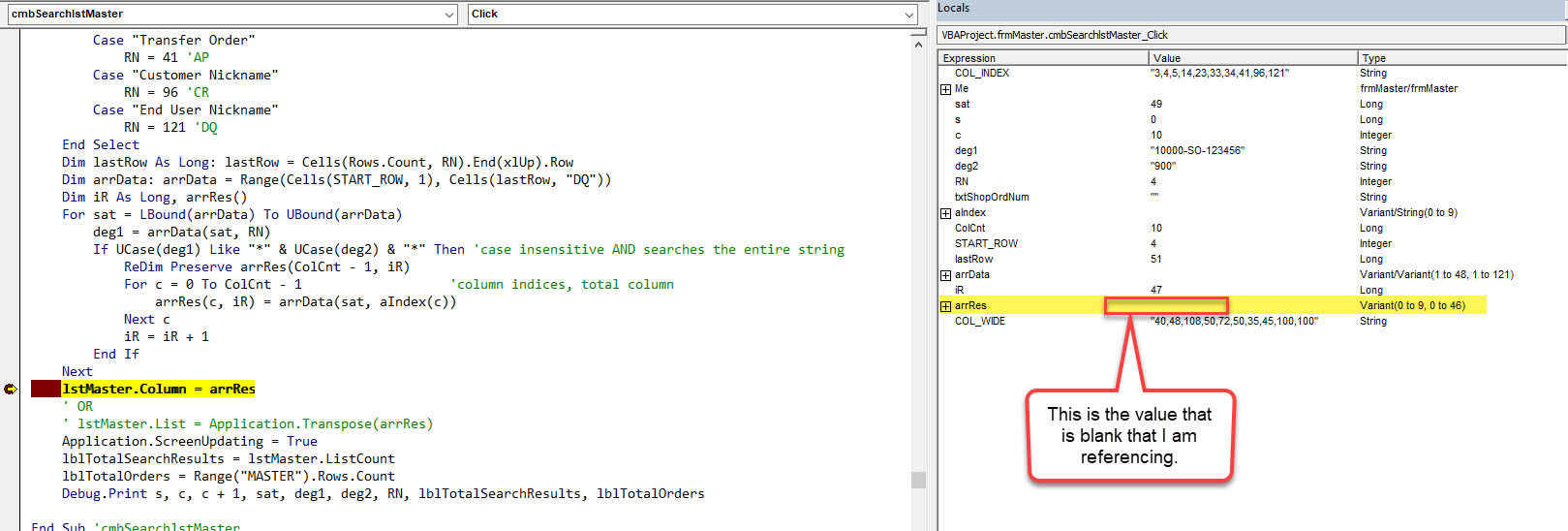 excel VBA Userform ListBox RunTime Error 380. Could not set the