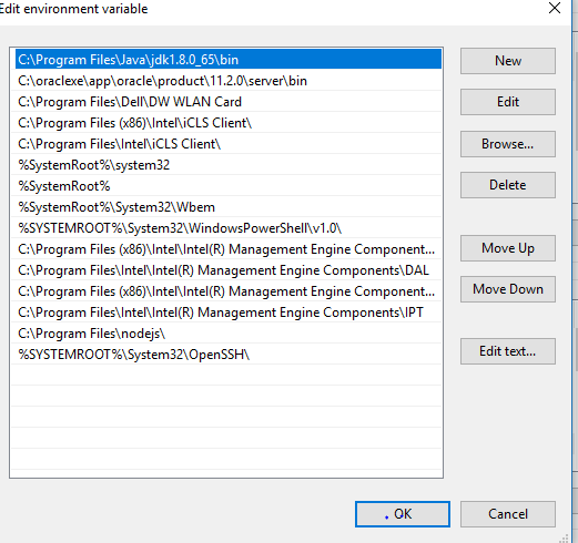 environment variables - &ldquo;The system cannot find the file C 