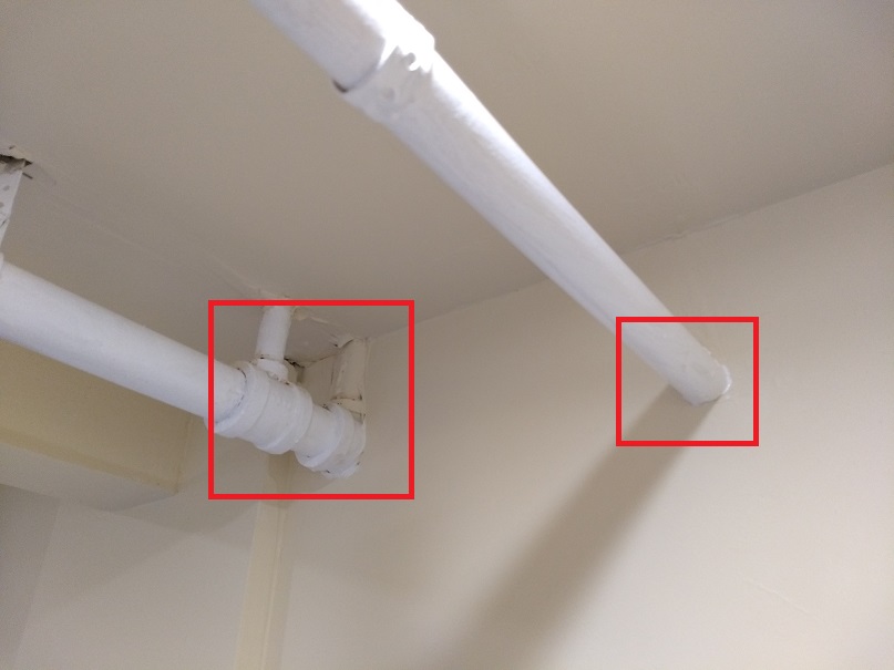 fire hazard SheetRock touching the heating pipe Home Improvement