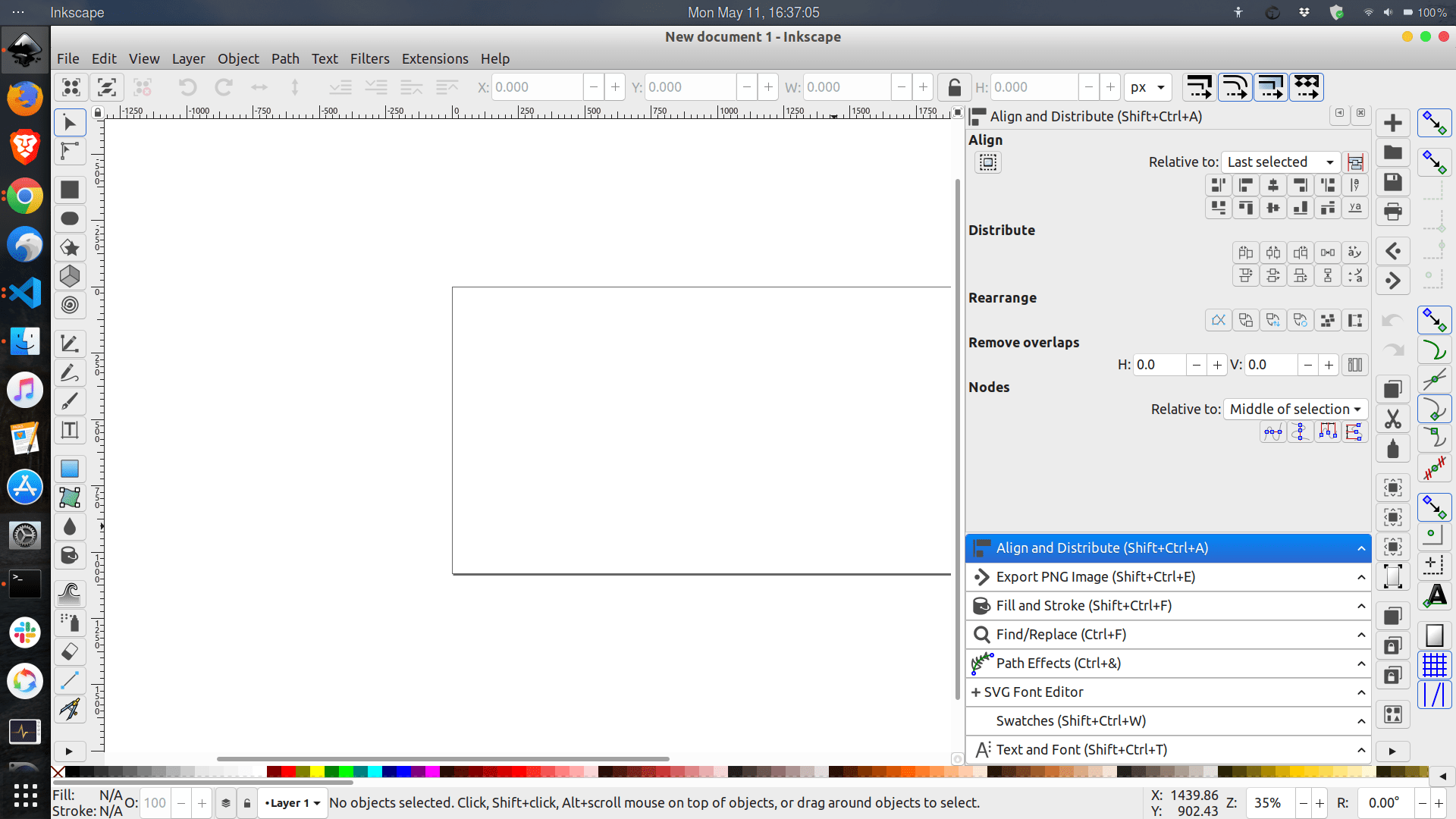 inkscape Keyboard shortcut for hiding the dock? Graphic Design