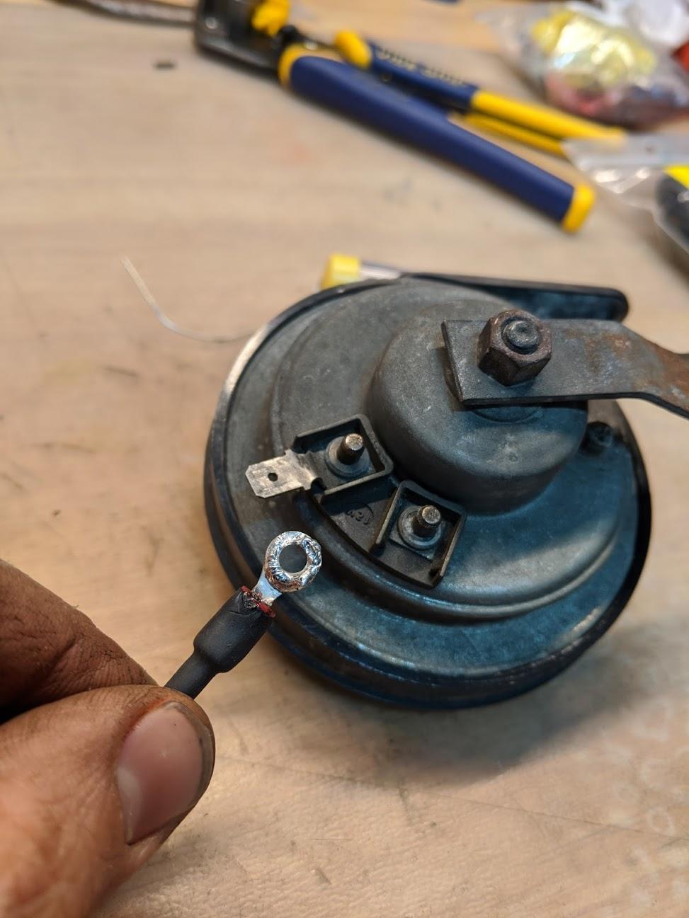 soldering Trying to solder broken mount, solder won't stick? Motor