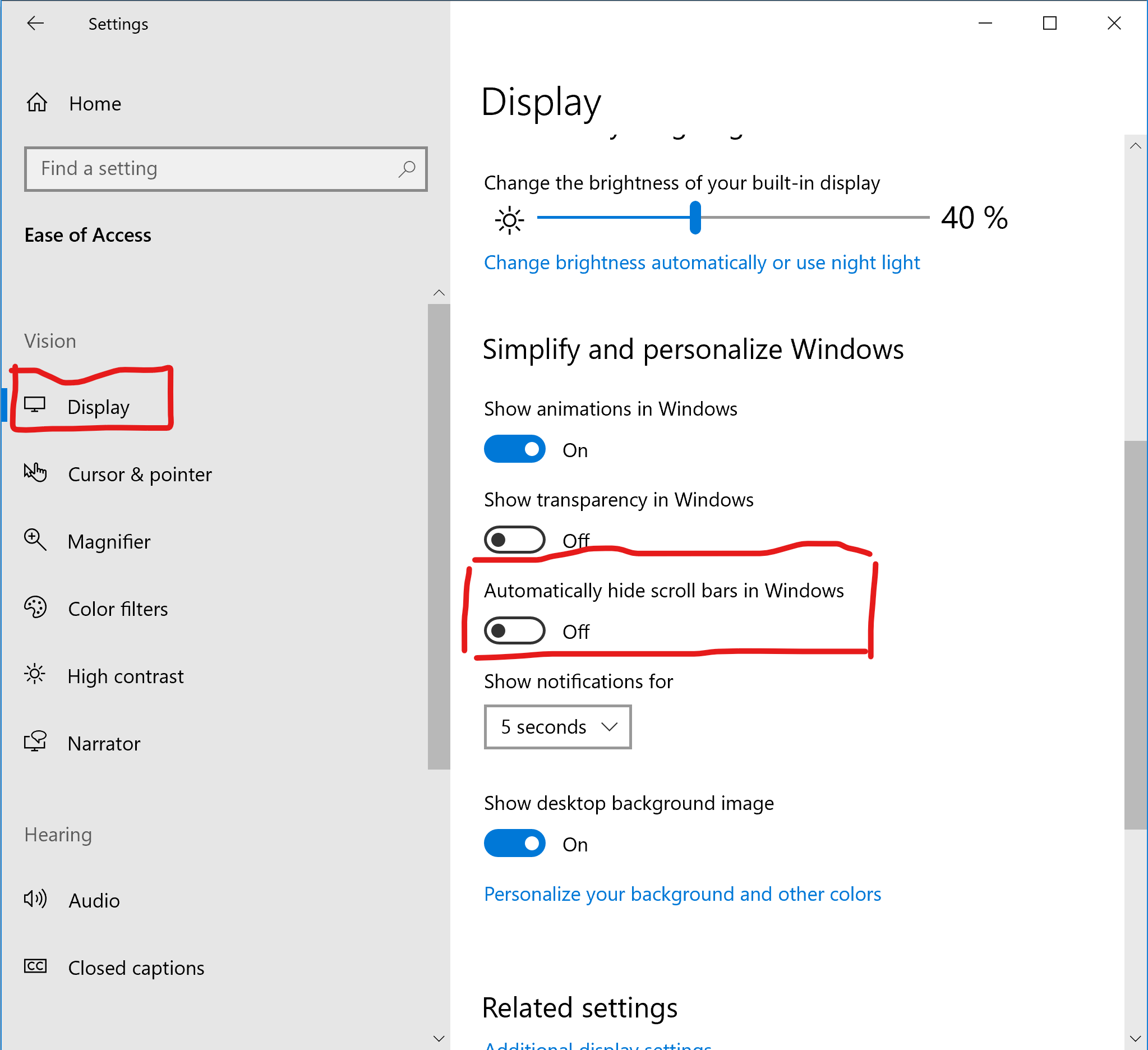 Disable autohide of scrollbar in Word 2016 Super User