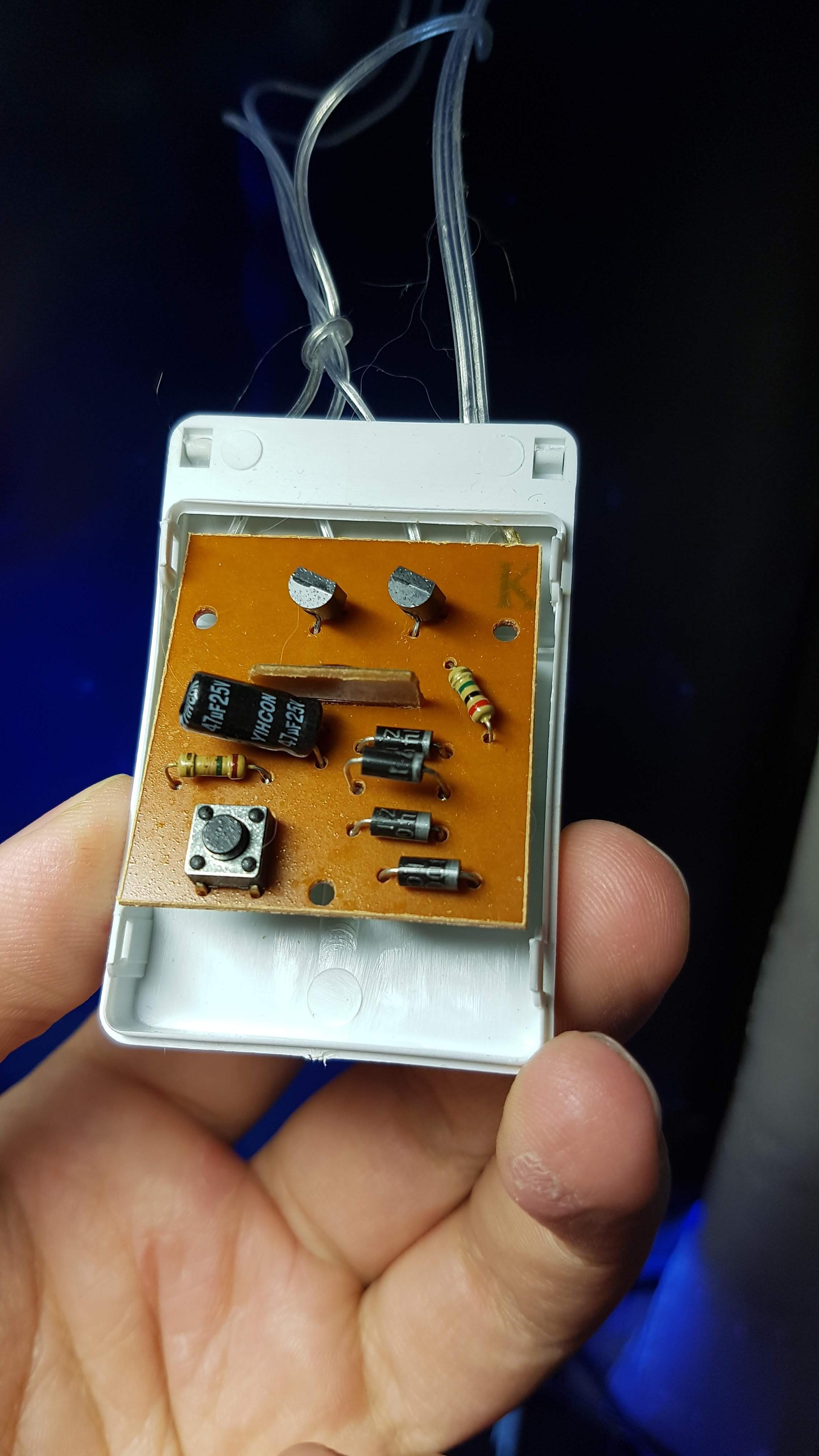 led Bypassing a multi function Christmas light string controller