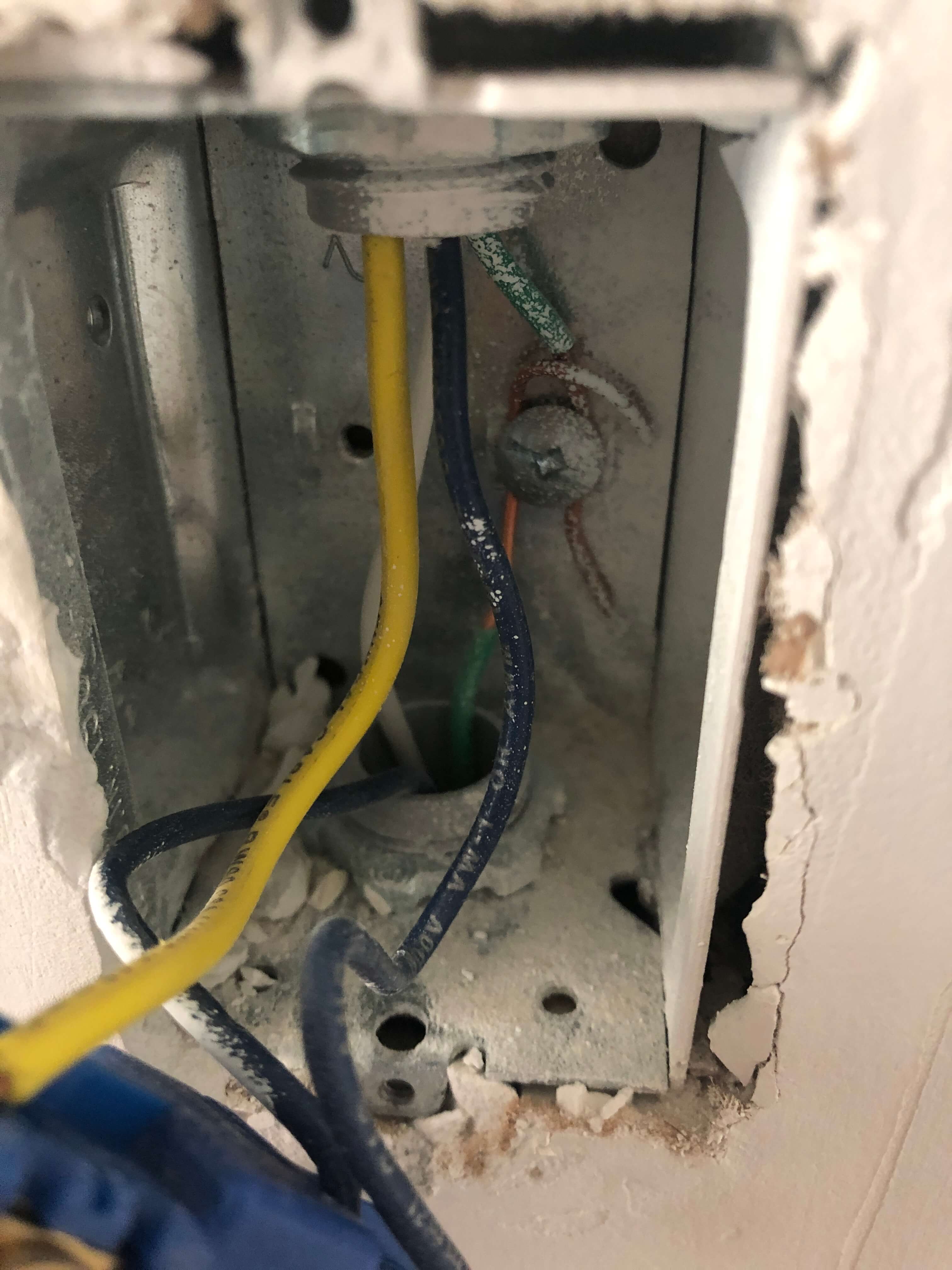 How to wire a switch with two black wires and one yellow wire? - Home