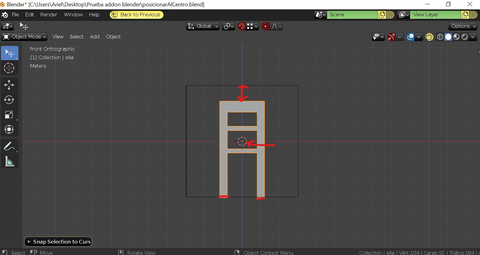 transforms Blender problems with getting the center of an object