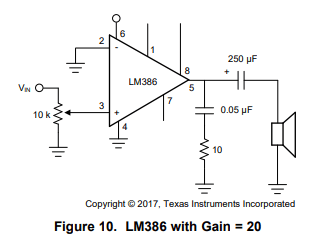 Designing a circuit with a LM386 amplifier - Electrical Engineering