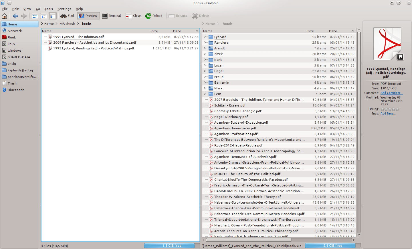 kubuntu Using KDE's Dolphin file manager dual view the Norton Commander way? Ask Ubuntu
