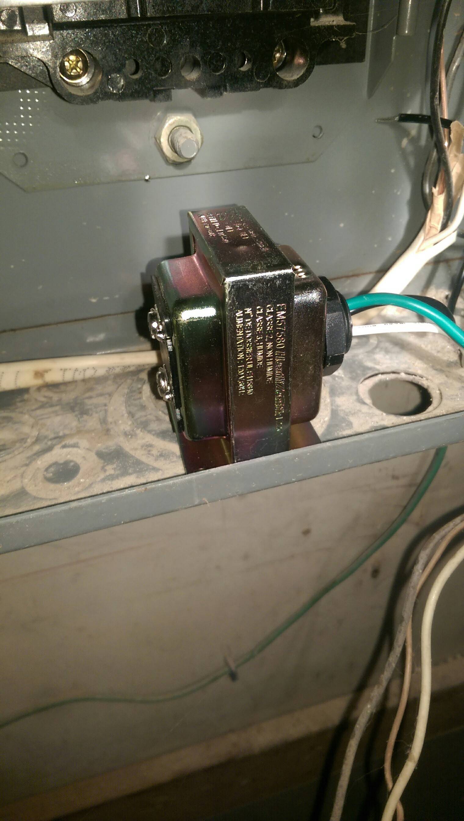 electrical Doorbell low voltage converter sharing breaker Home