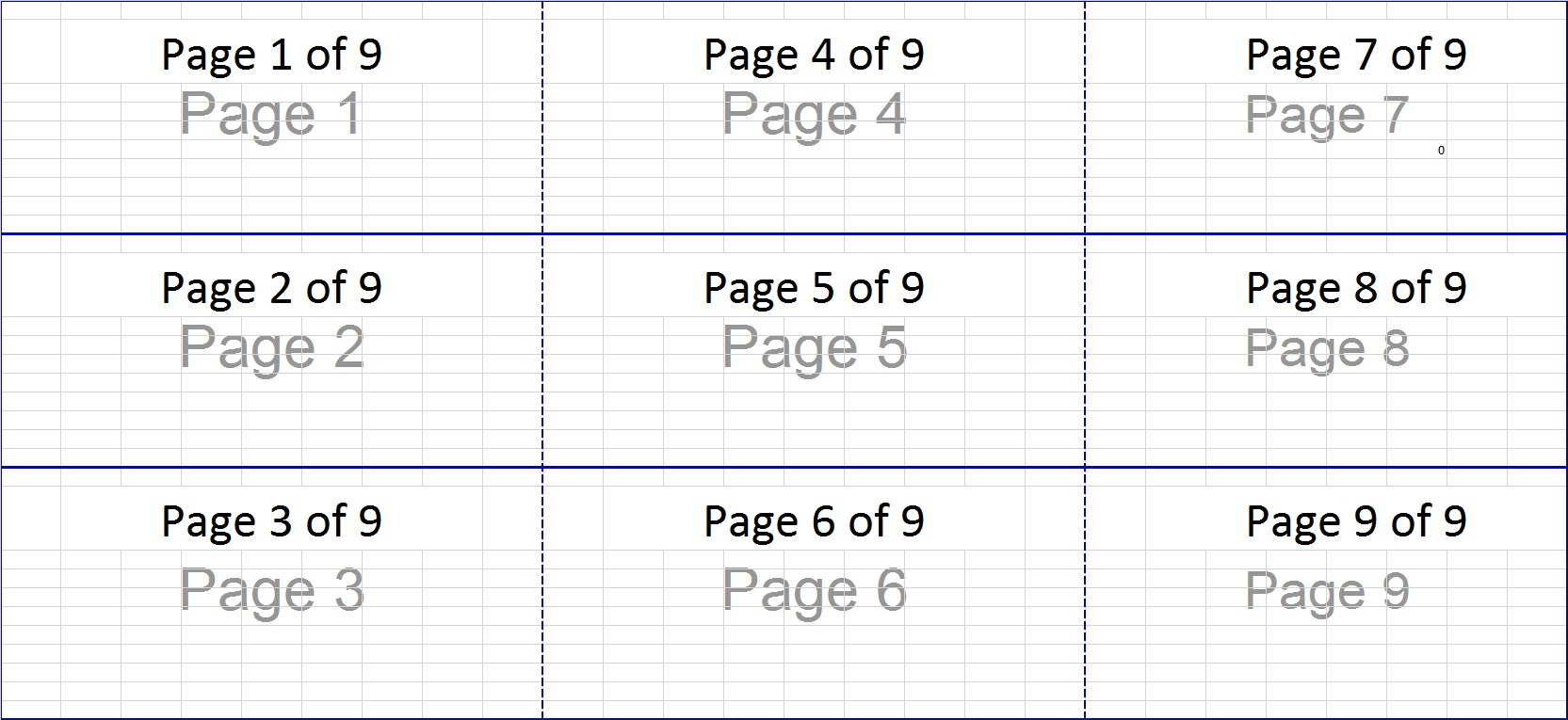 excel - How to add Page numbers to a fixed title cell (without