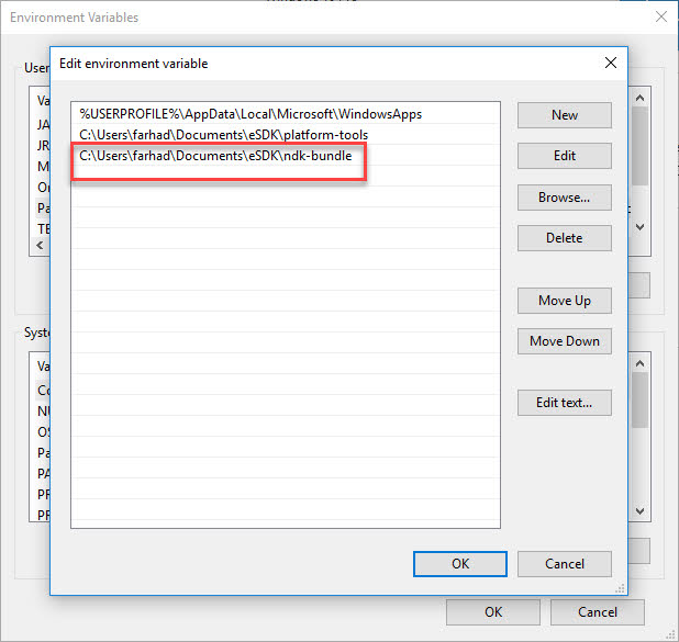 android How to set NDK environment variable in Windows? Stack Overflow