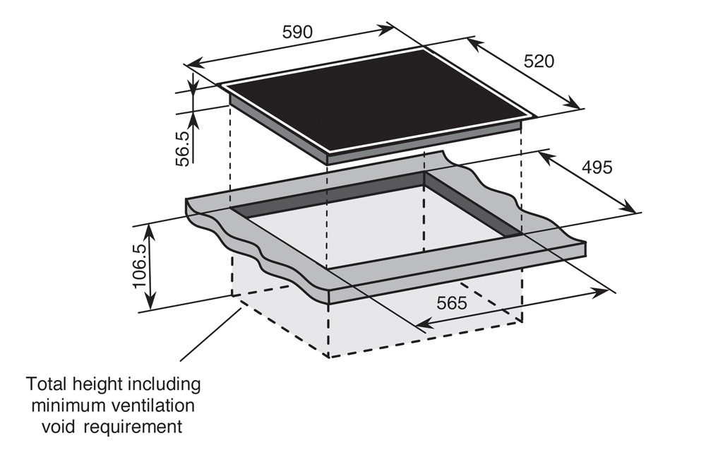 kitchen counters - Will this replacement induction cooktop fit in the