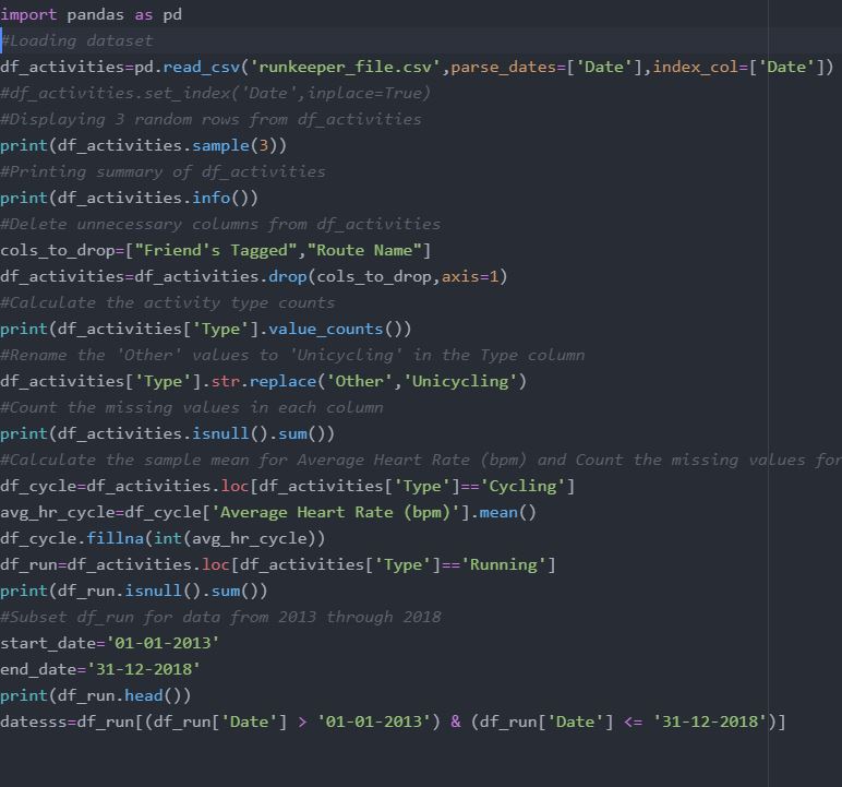 python Adding the last line of code results in this error "in get_loc raise KeyError(key