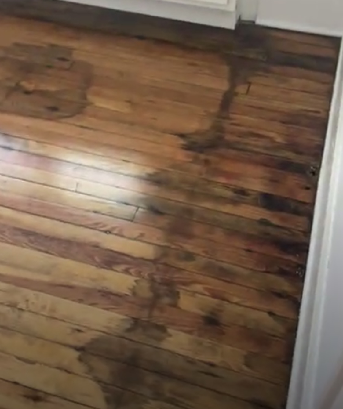 wood Can hardwood floors with heavy water staining be restored