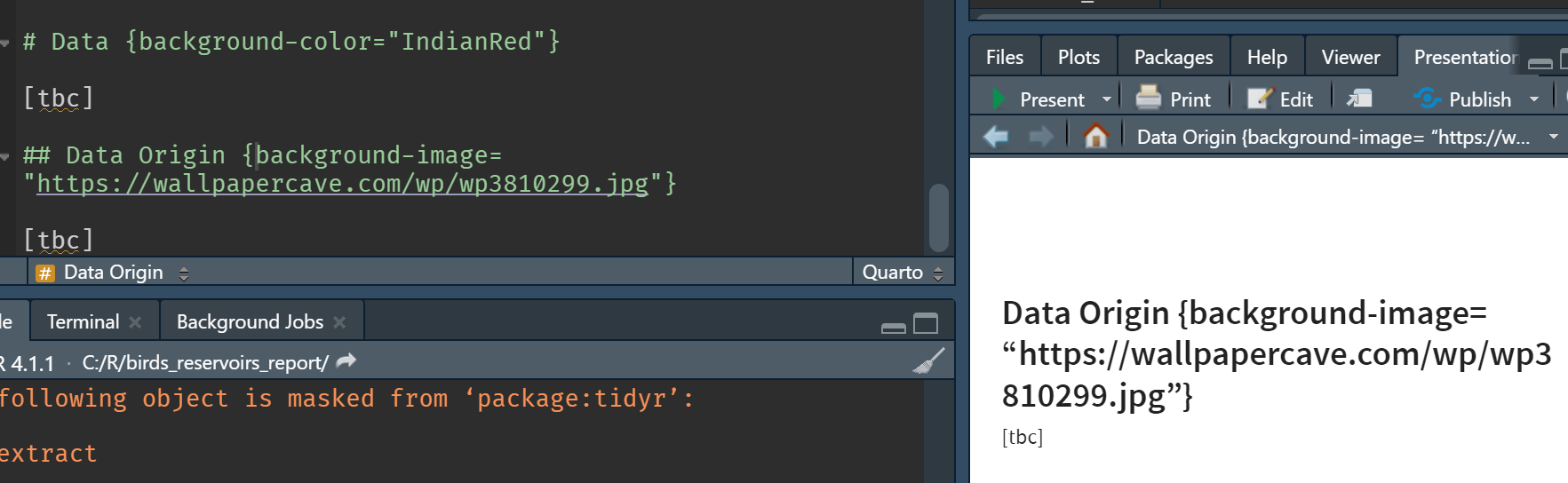 rstudio Slide Background using images is not working in Quarto Reveal