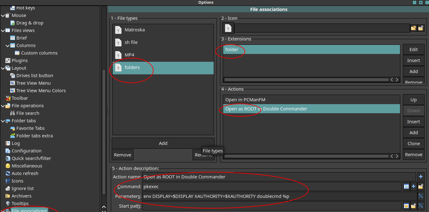 file management Double Commander custom actions configuration Super User