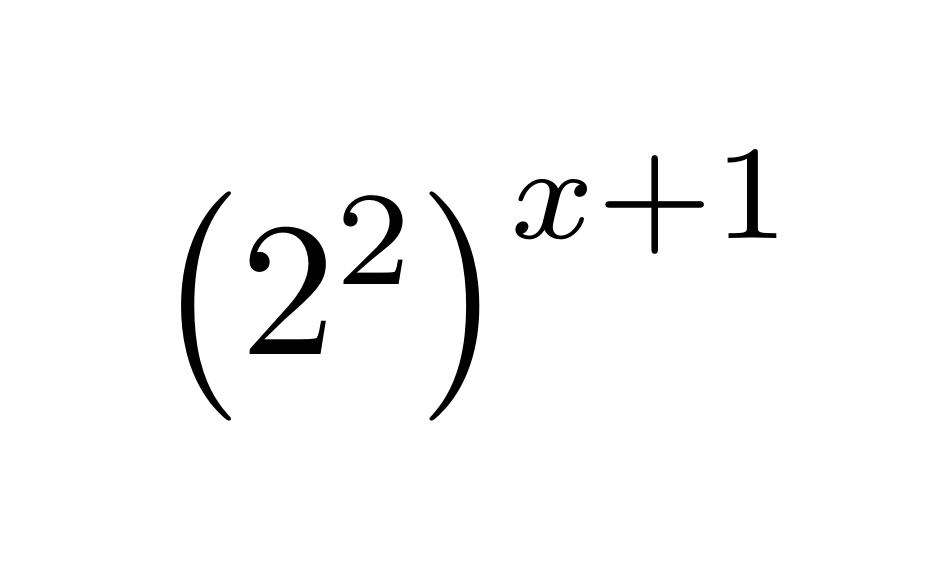 math mode Number raised to a power enclosed in parenthesis and raised