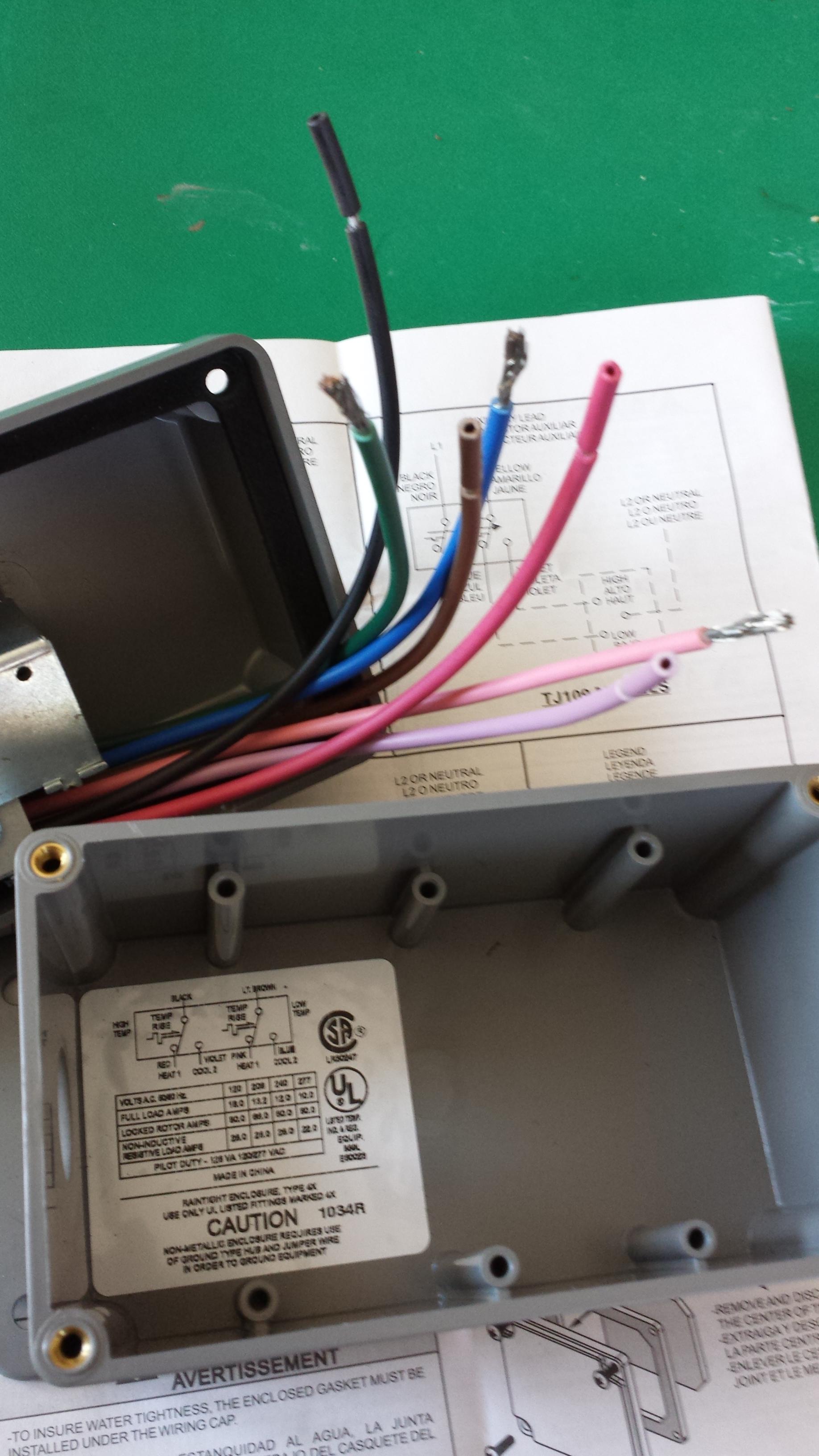 How do I wire this 240v fan motor and thermostat - Home Improvement