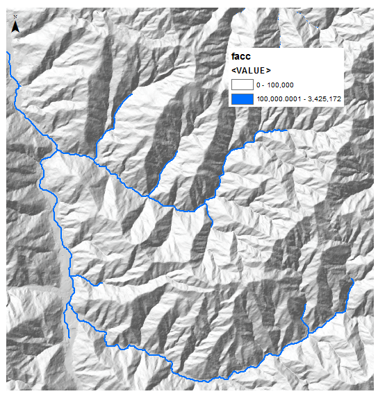 hydrology - Flow Accumulation Stream Buffer - Geographic Information