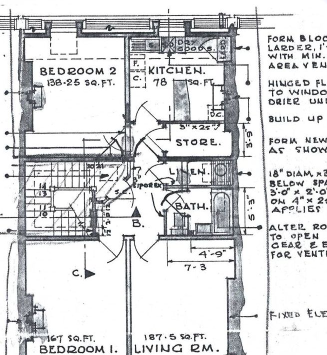 layout What are the abbreviations in the kitchen on this house plan
