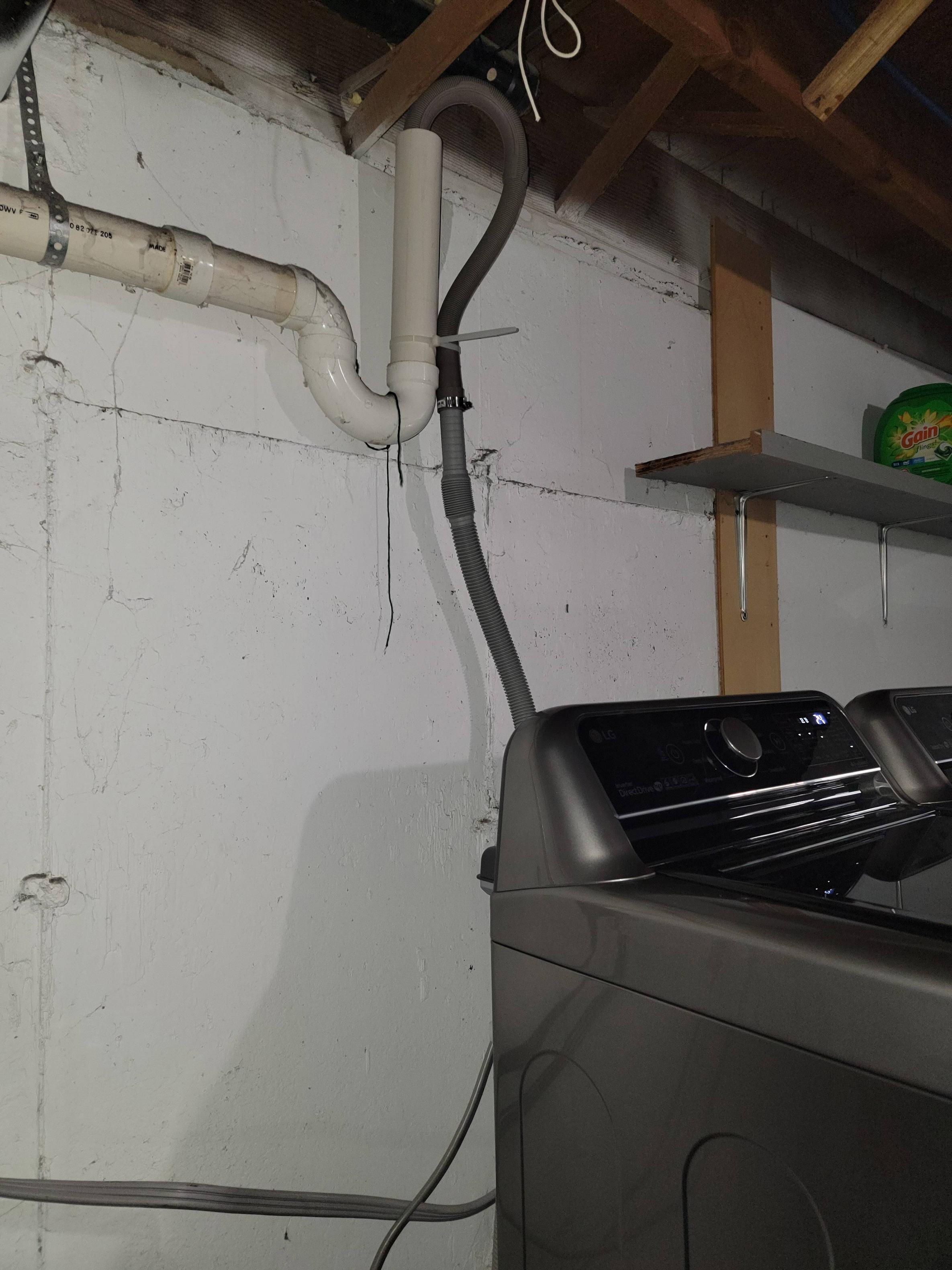 pipe Washing machine drain hose too long? Home Improvement Stack