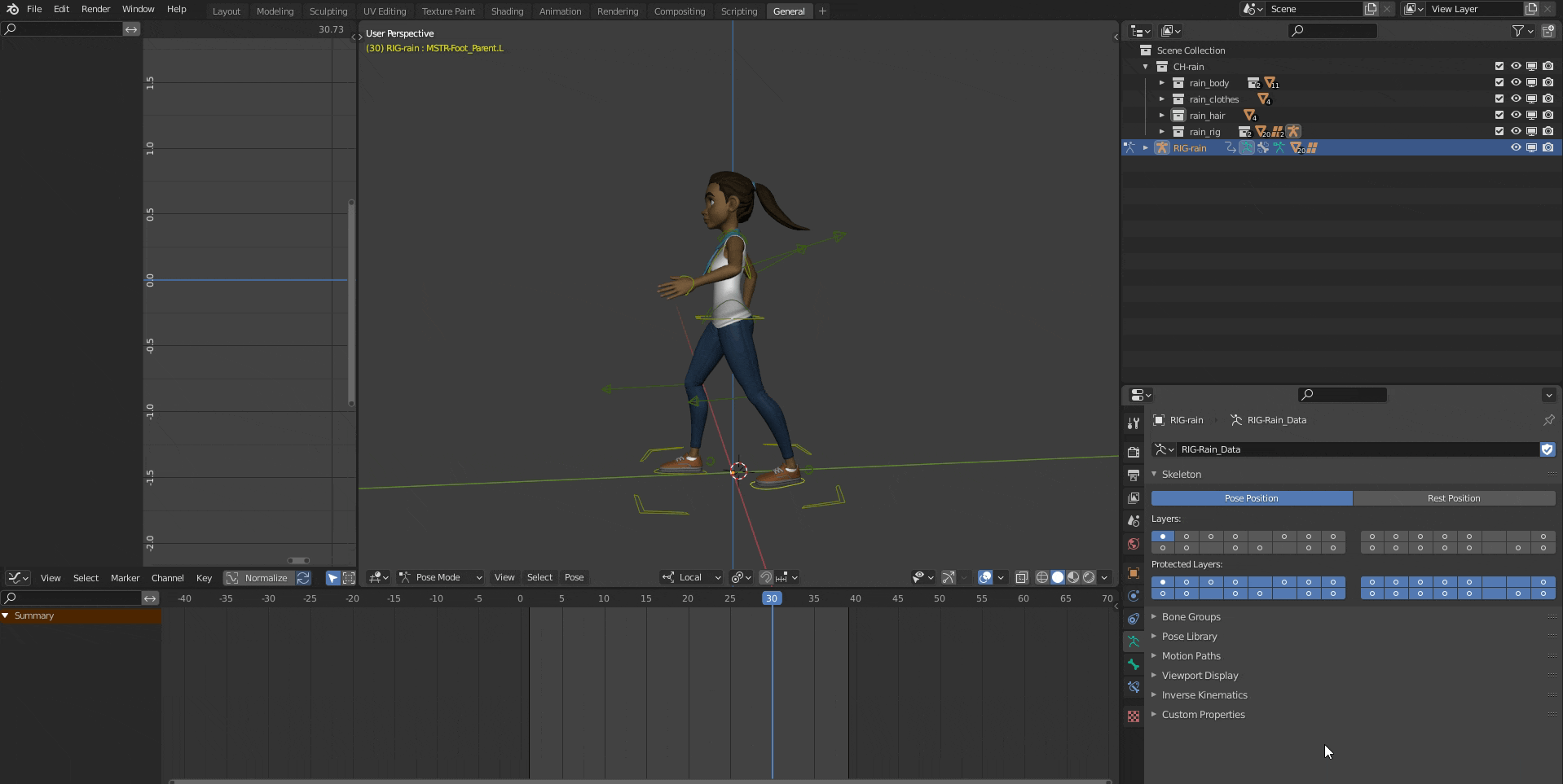 animation Character's feet moving strangely between keyframes of walk